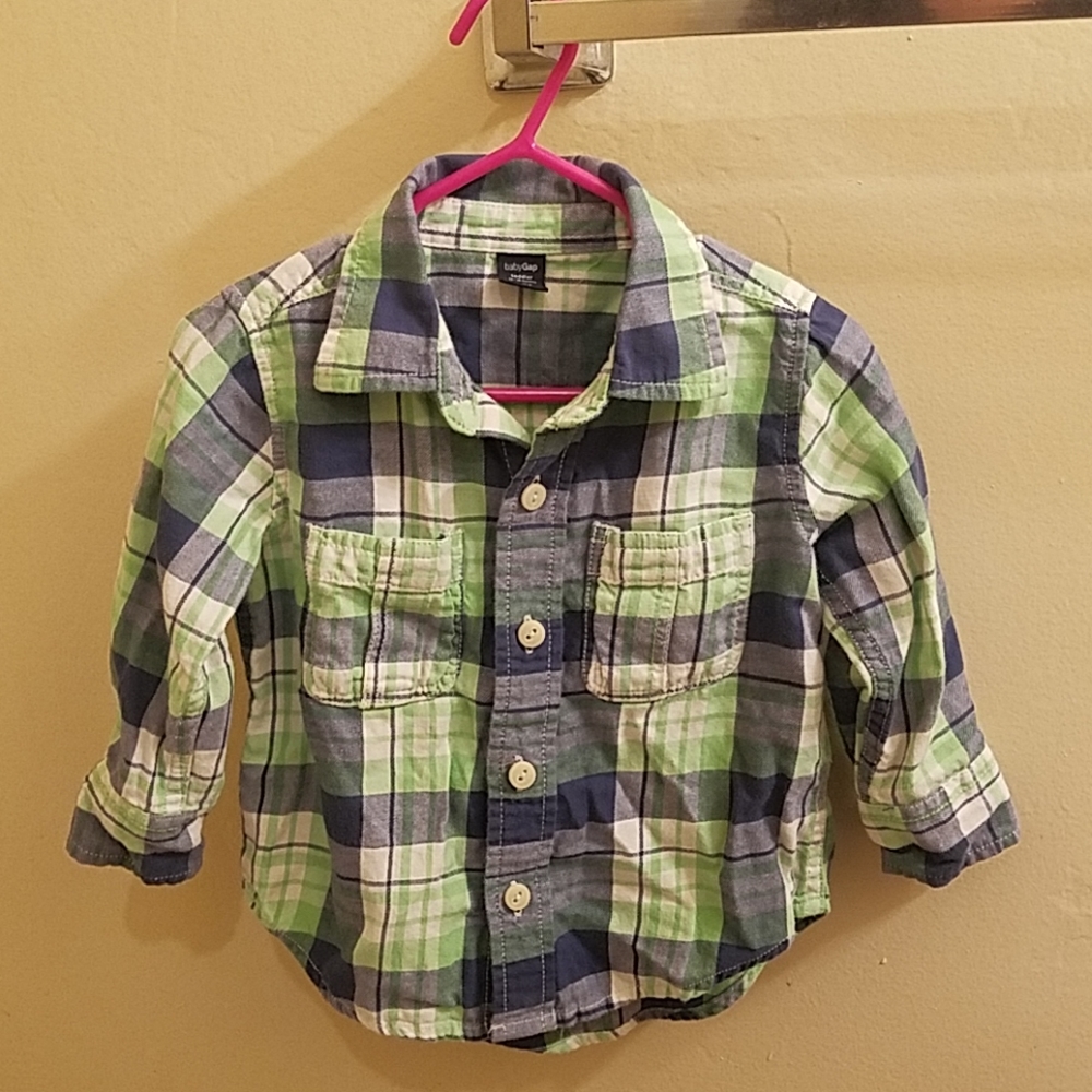 Baby Boy baby gap button up flannel